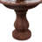 Malpelo Traditional 2-Tier Resin Solar Water Fountain with Battery Backup - Rust-1036765756