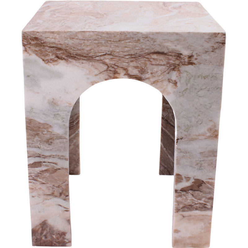 Palermo Marble End Table, Brown