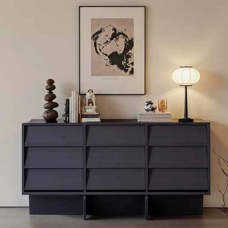 Black Nine-Drawer Sideboard