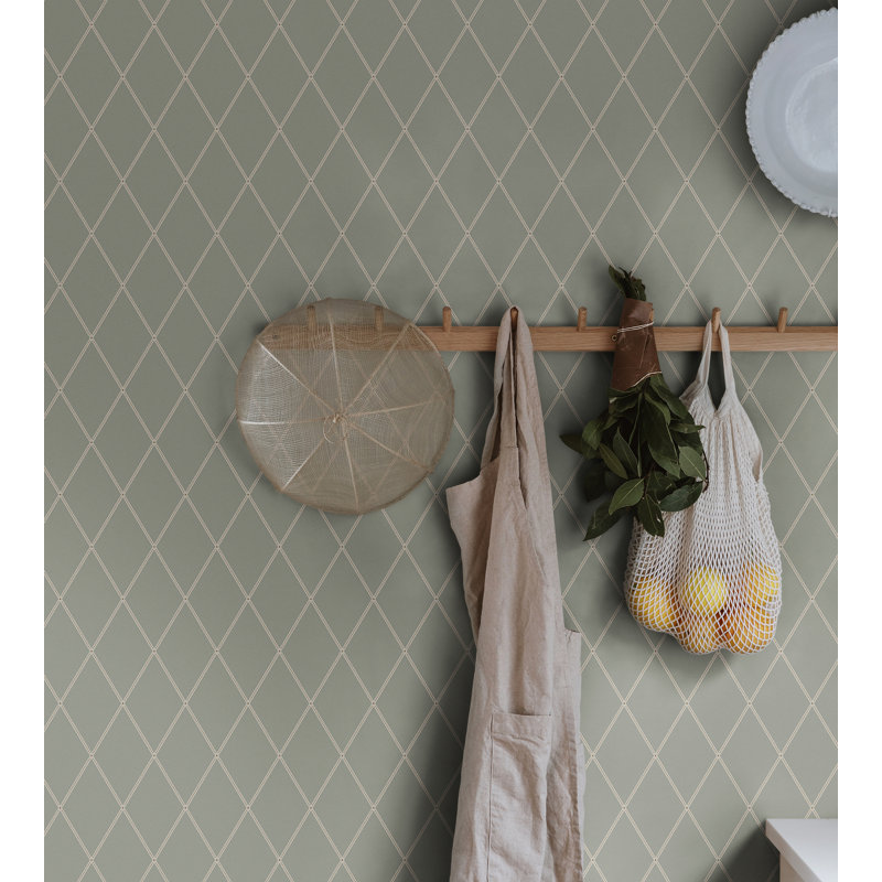 Rouleau de papier peint L 33 pi x l 20,8 po Villa Dalaro 2 Villa Dalaro, Vert sauge