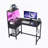 Computer Desk with Power Outlet & Storage Shelves, Study Table with USB Ports Charging Station