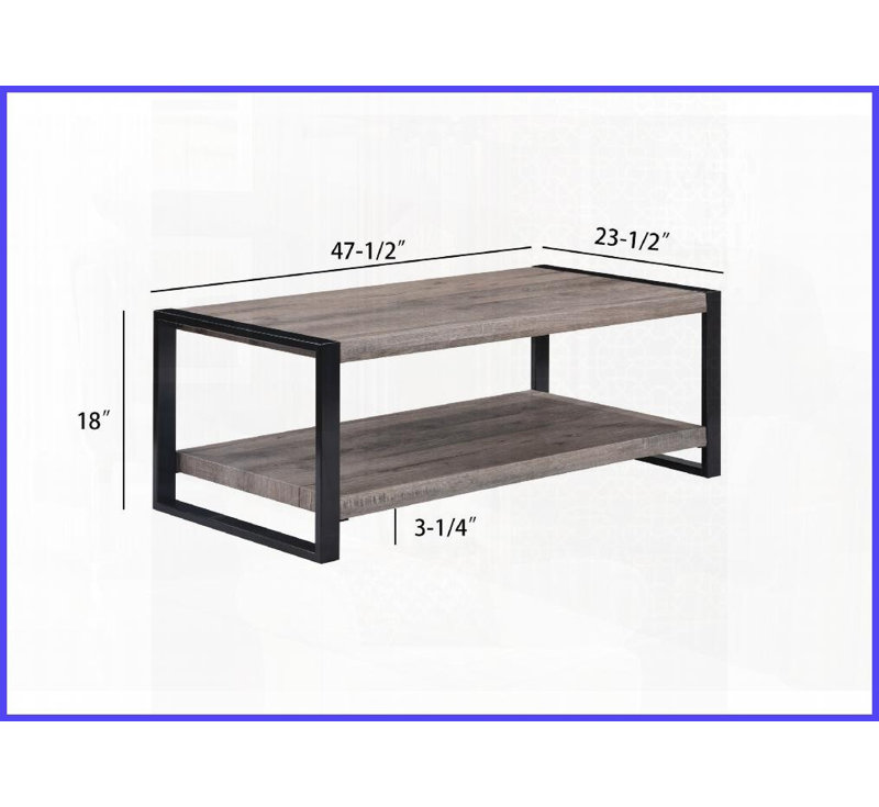 Ensemble de tables basses 3 pièces Modern Industrial