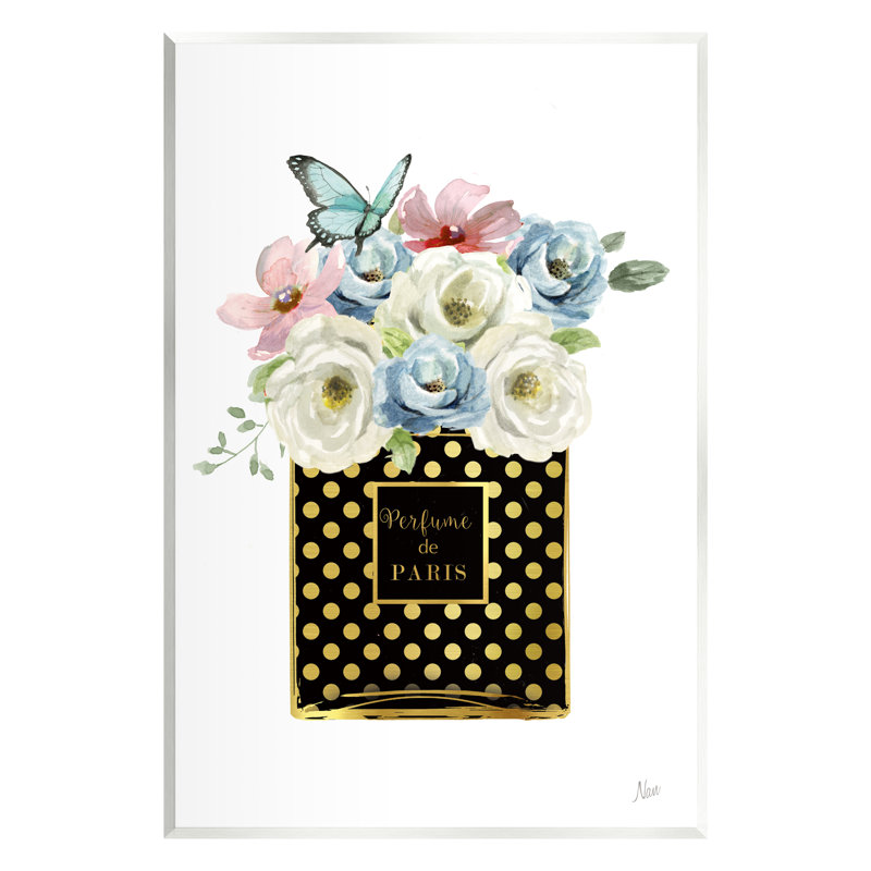 «Perfume De Paris Flower Bouquet» par Nan, impression, H 15 po x l 10 po x P 0,5 po, Mdf
