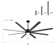 84" Black Ceiling Fan With Lights For Living Room, Remote Control And Quiet Reversible DC Motor