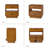 Nance Mid-Century Modern 3-Drawer Nightstand with Hidden Drawer and Built-In Outlets-106884648