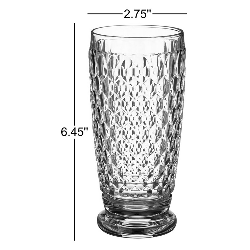 Verre 13,5 oz. Villeroy & Boch Boston Verre à whisky en cristal sans plomb, S / 4, Transparent