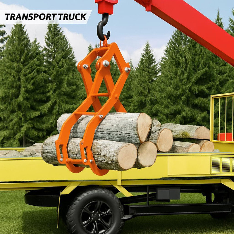 Pinces à bûches 32 po robustes - capacité de 2800 lb, pince à bois à 4 griffes pour tracteur, VTT, UTV, camionnette, chariot élévateur