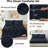 7-Piece Comforter Set, Microfiber, All Season Bed in a Bag – Navy, Queen-88294585-88294589