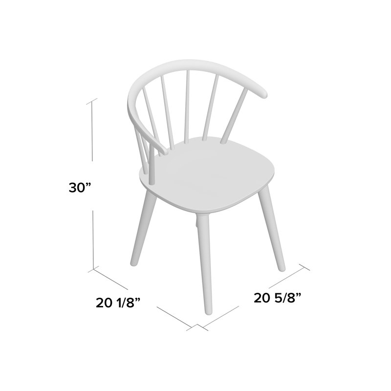 Demi-Lee 18'' H Solid Wood Side Chair, Black