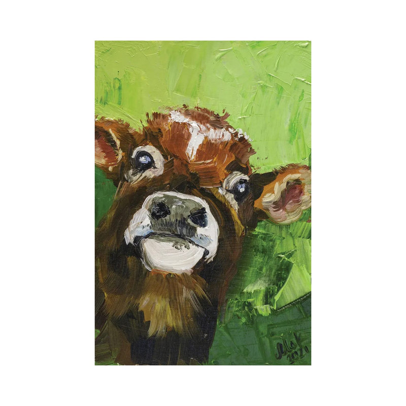 Calf 1 Piece Wall Art on Canvas, 101.6 cm H x 66.04 cm W x 1.91 cm D, No Frame