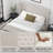 Button Tufted Wingback Velvet Upholstered Platform Bed with Storage Drawers, Queen, Cream Velvet-11630334-11630323