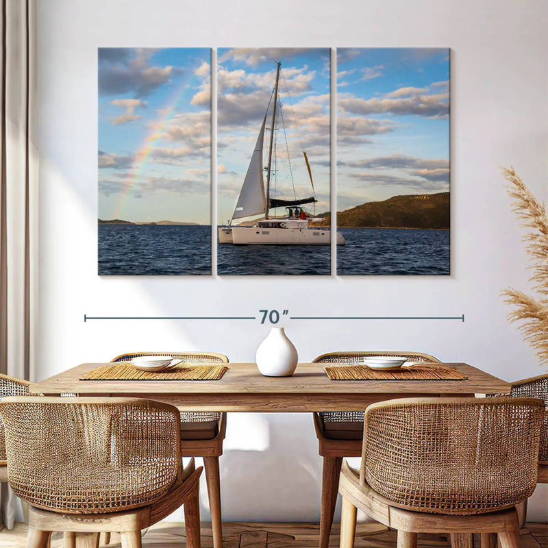 Mehar Rainbow Over Catamaran, 42" H x 65" W