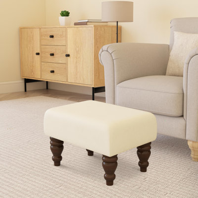 Large Footstools Wood Turned Leg 