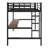 Metal Loft Bed With Power Outlet And LED Lighted