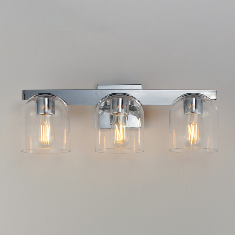 Éclairage pour meuble-lavabo à 3 lumières à intensité variable Galena, Chrome poli