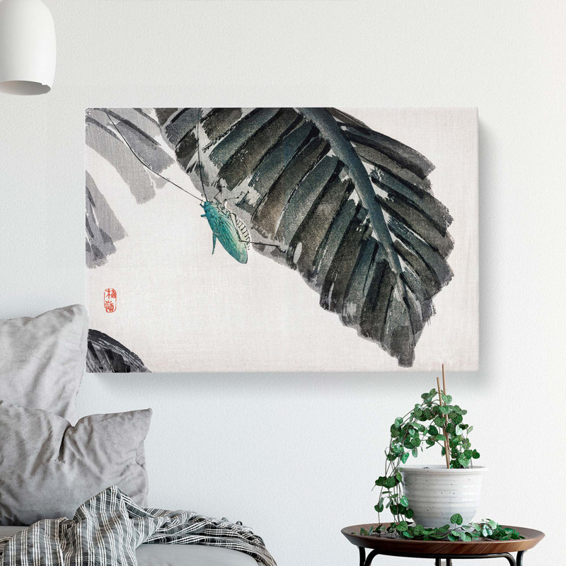 Grasshopper by Kono Bairei - Wrapped Canvas, 40cm H x 60cm W x 3cm D