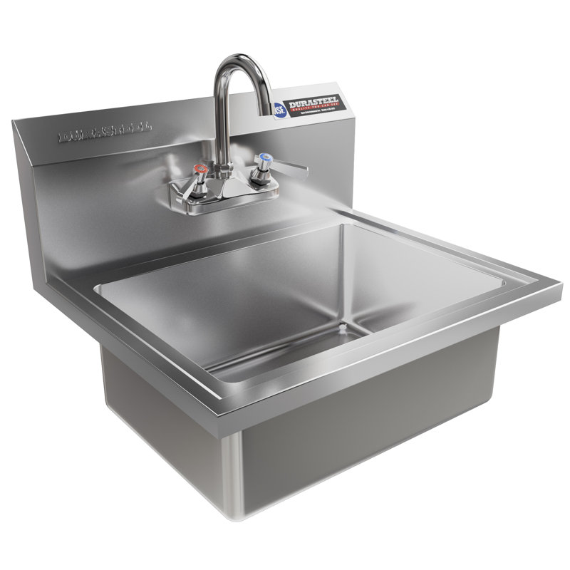 Stainless Steel Wall Mounted Handwash Station with Chrome Faucet