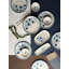Ensemble de petit-déjeuner élégant 14 pièces, 100% porcelaine | Comprend 6 assiettes de service (7,9 pouces), 4 bols Joker (3,9 pouces), 2 plaques d'huile (7,5 x 4,7 pouces), 2 plateaux (7,9 x 2,8 pouces) | Va au lave-vaisselle et au micro-ondes, parfait pour un repas élégant
