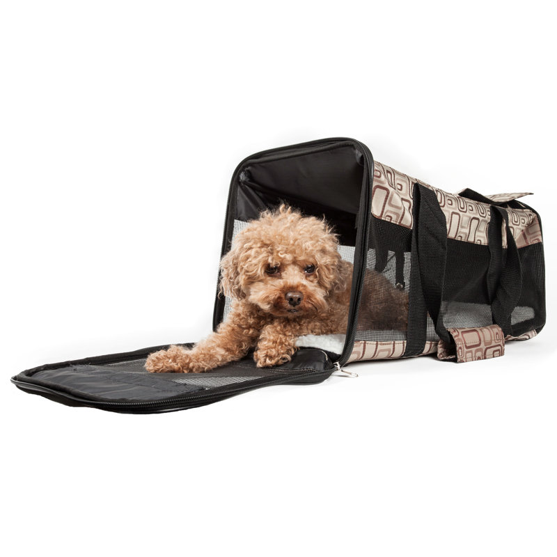Medium Brown Soft Sided Airline Approved Pet Carrier