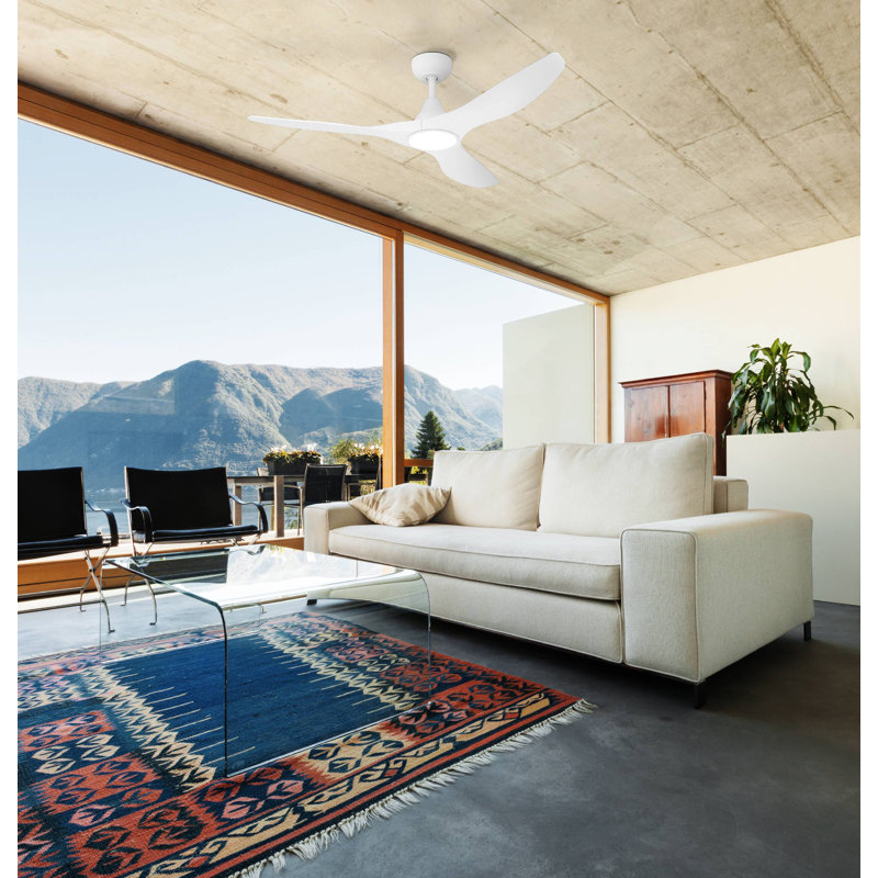Lebo 132cm Ceiling Fan with LED Lights, White