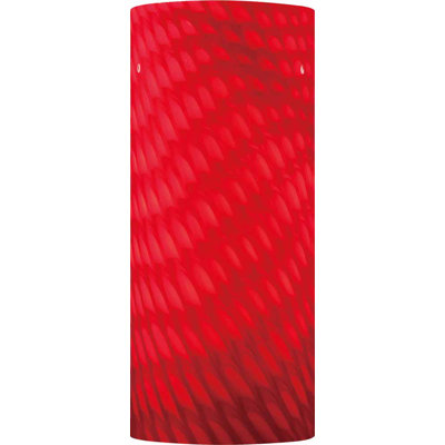  Abat-jour cylindrique en verre rouge avec trous à broches H 10,5 po x l 4,75 po