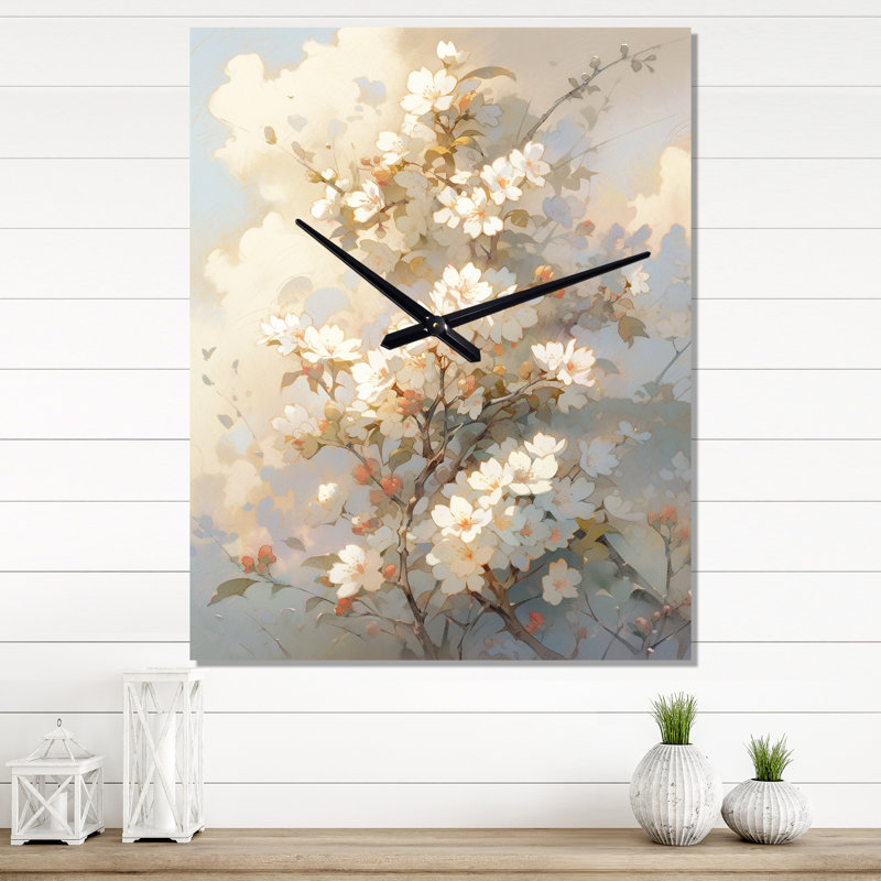 Horloge murale Contemporary Cherry Blossom, Petit
