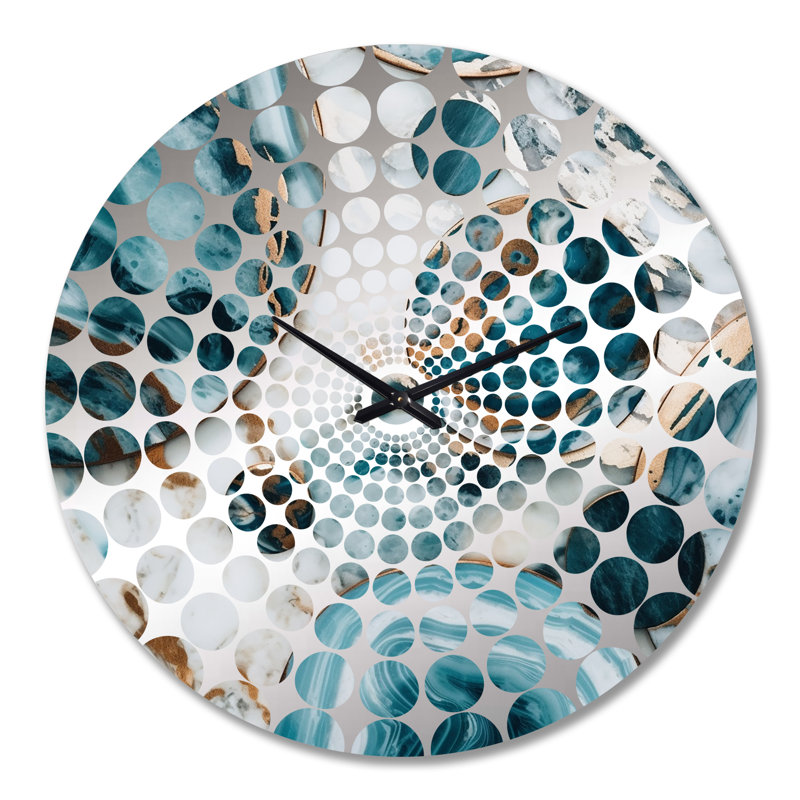 Abegail - Horloge murale abstraite en marbre, Grand
