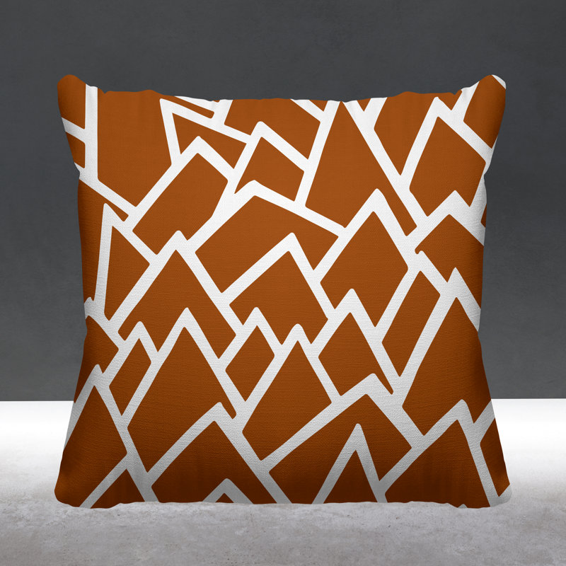 Coussin Speck, L 15 po x H 15 po, Orange brûlé