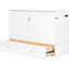 Queen Size Bed Wall Bed, White, With Drawer, Sockets, Ports, Pulley For Small In Space Compact Apartment