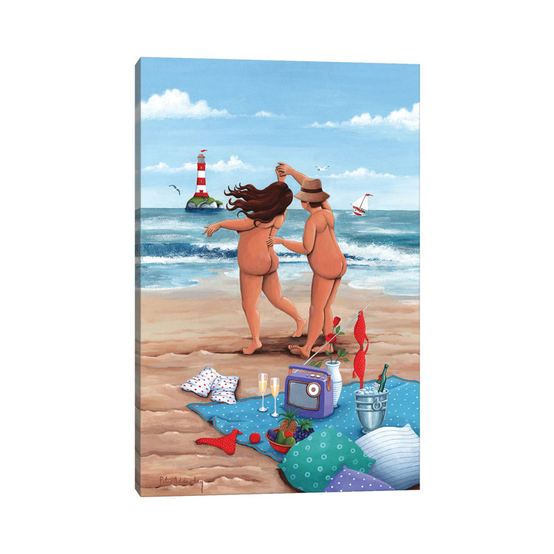 Beach Dance 1 Piece Wrapped Canvas Wall Art, 20.32 cm H x 30.48 cm W