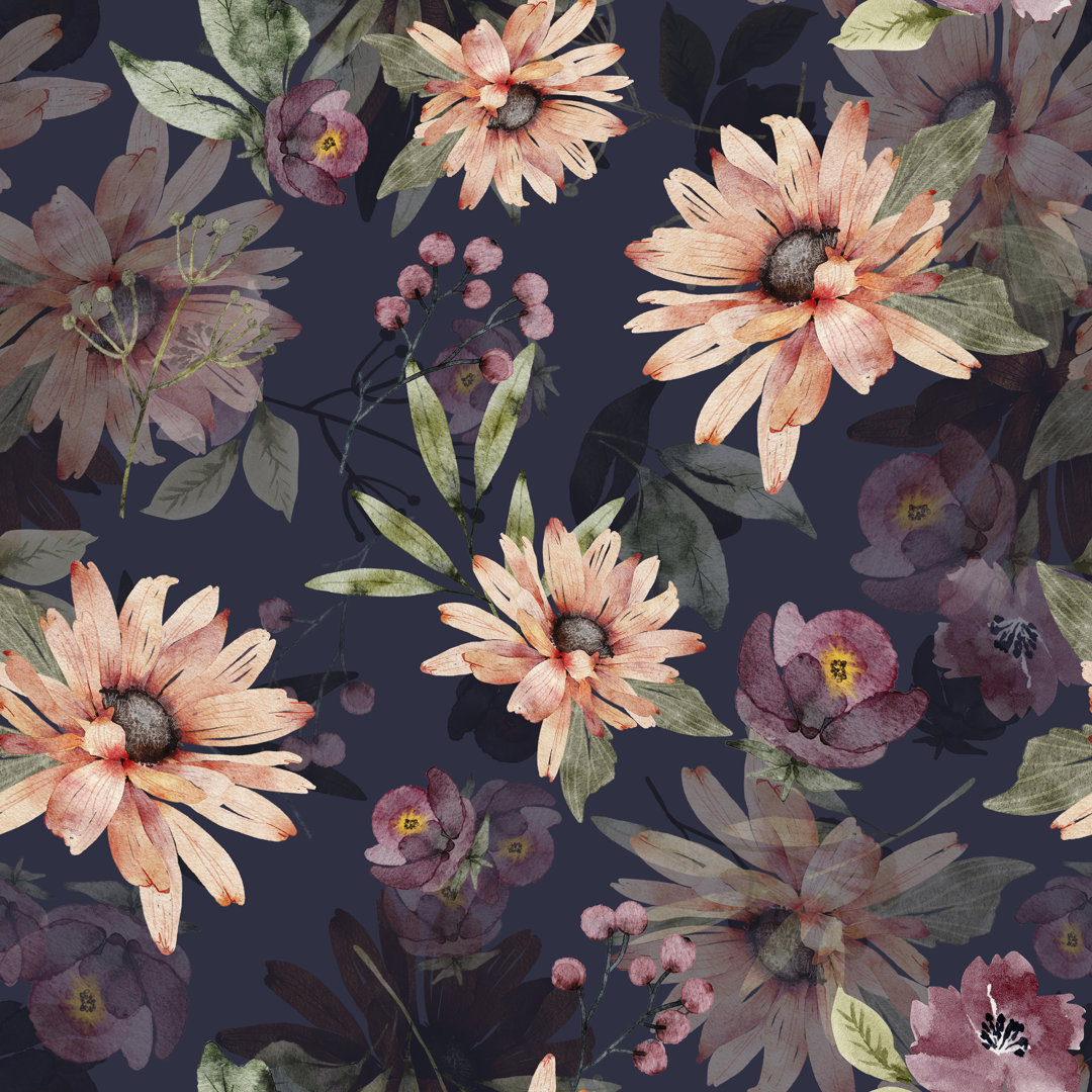 Henault Floral Background von Svetlana Kuzmina - Leinwandgemälde