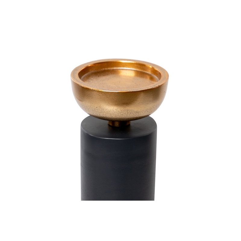 Aluminum Tabletop Candlestick, 26cm H x 11cm W x 11cm D