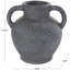 Ceramic Textured Whitewashed Decorative Vase with Handles
