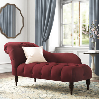 Chaise longue à accoudoirs roulés Angelica