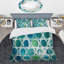 Natural Blue Circle - Ensemble de housse de couette moderne et contemporain - Microfibre de polyester-38757136