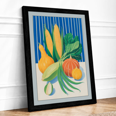 Harvest Vegetables Retro - Framed Print