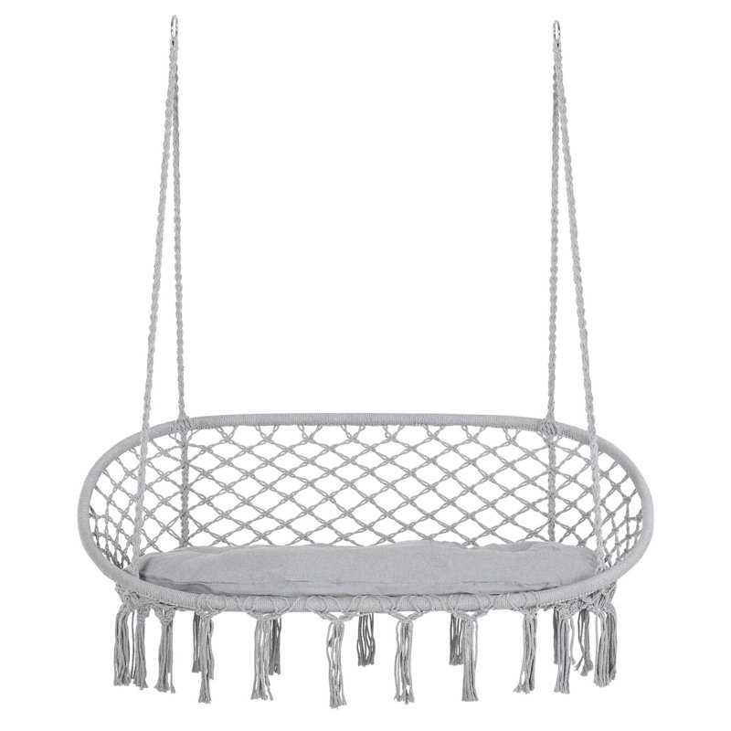 Balancelle en macramé pour 2 personnes Outsunny, Gris