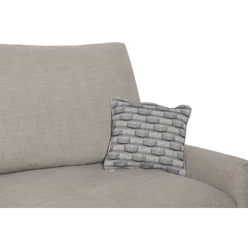 Square Pillow Cover & Insert, Gray, 14" x 14", Natural Fiber