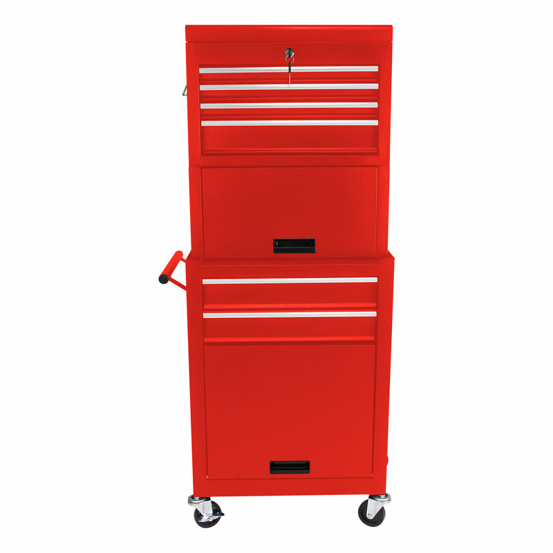 Armoire d'appoint en acier, Rouge