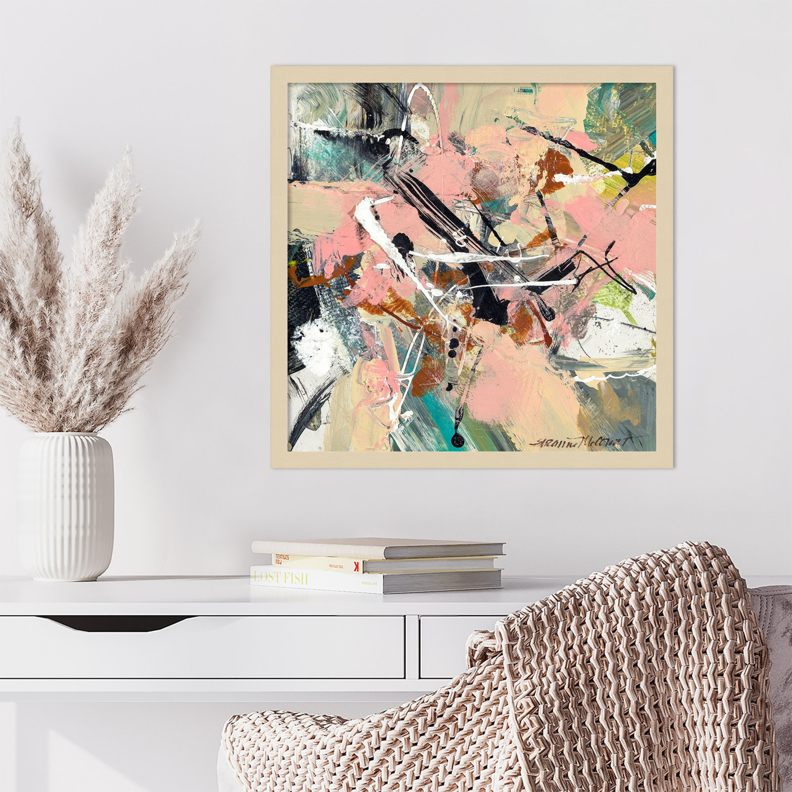 Sutter "Graceful" Print by Suzanne McCourt, 21" H x 21" W, Brown