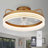 Cezka 20" Modern Flush Mount Reverisible Ceiling Fan with Light and Remote, Dimmable LED Ceiling Fan-426096824