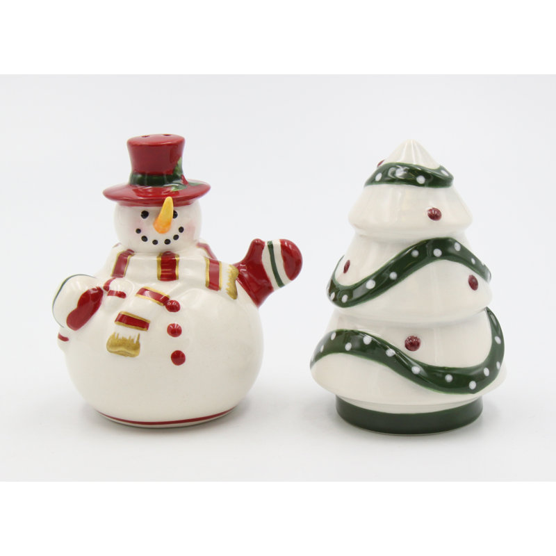 Ensemble de bonhomme de neige avec arbre salière et poivrière cosmos Gifts