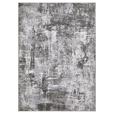 Modern Abstract Area Rug Non Slip Machine Washable Rugs Soft Low Pile Thin Floor Mat for Living Room, Bedroom