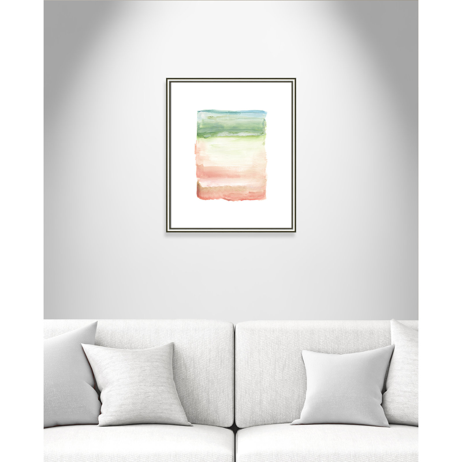 Nabi "Skye I" Print, 26.75" H x 22.75" W x 0.88" D, Silver Framed Paper