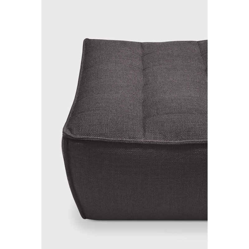 N701 Square Ottoman, Dark Gray Polyester Blend