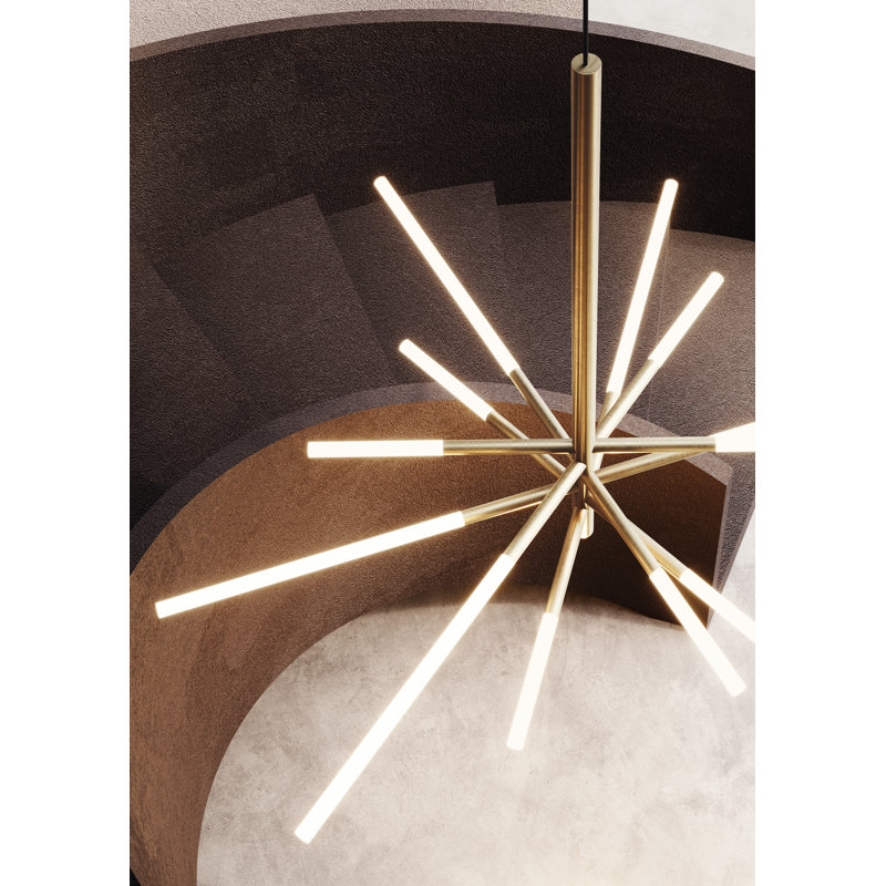 Bianca Double Suspension Lamp, Brass