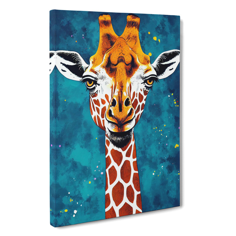 Modern Giraffe - Wrapped Canvas, 50cm H x 35cm W x 3cm D