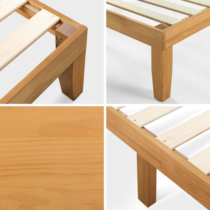Farah Deluxe Wood Platform Bed Frame, Double (4'6)