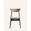 Ensemble de 2 chaises d'appoint en lin gris, noyer et finition noire