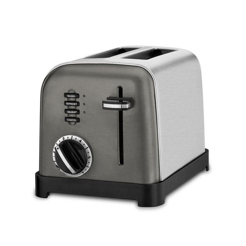 Grille-pain en métal 2 tranches Cuisinart, Noir